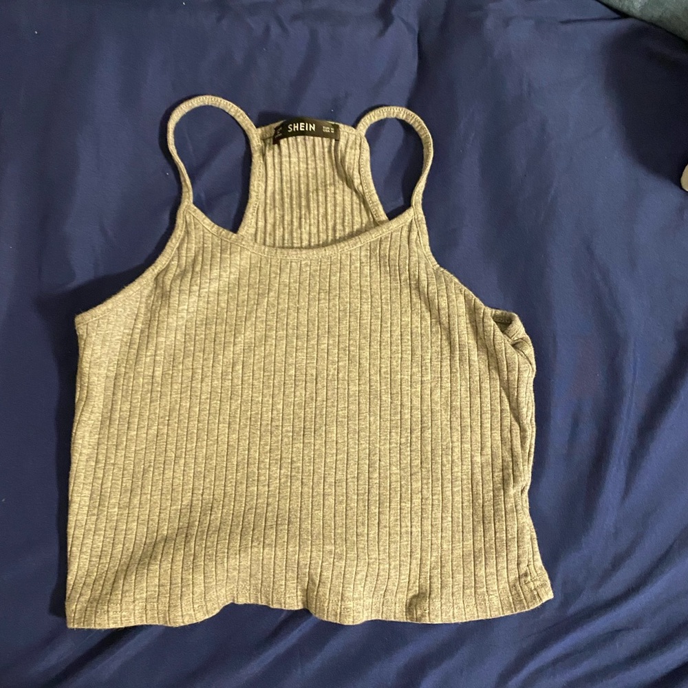 Grey crop top